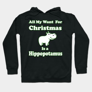 All My Want For Christmas Is a Hippopotamus Hoodie